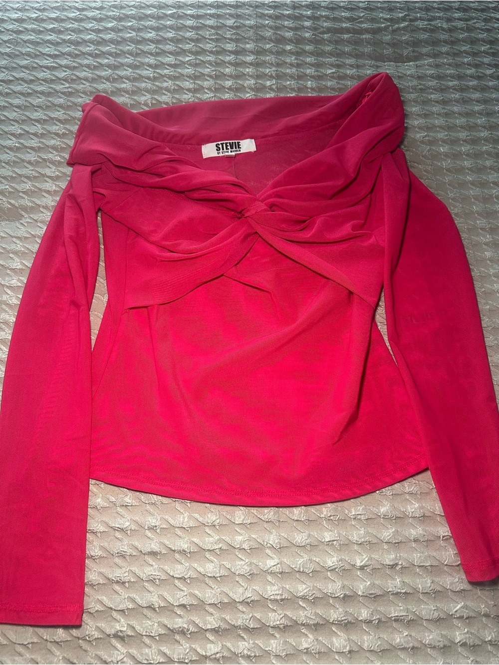 Stevie by Steve Madden Pink Long Sleeve Top